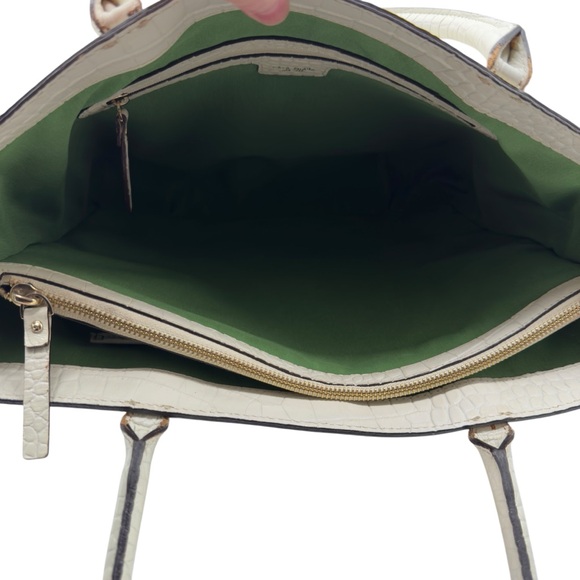 Kate Spade New York Vintage Quinn Carlsbad Oyster Leather Croc-Embossed Tote - Picture 10 of 16